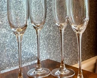 Item 104:  (4) Lenox Champagne Glasses - 10":  $28