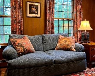 Item 151:  RJones Down Sofa with Pillows - 69"l x 24"w x 29"h:  $545