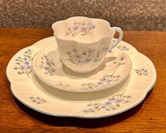 Item 136:  Shelley "Blue Rock" Luncheon Set: $68