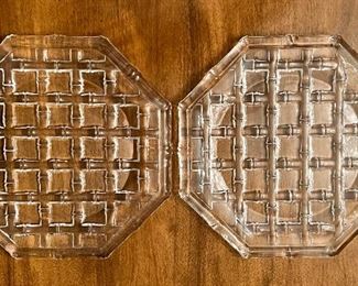 Item 159:  (2) Tiffany & Co. Bamboo Weave Trivets - 8" x 8": $45 for pair