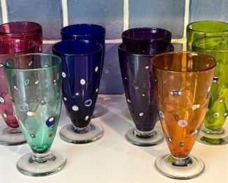 Item 192:  (10) Signed Murano Style Glasses:  $95