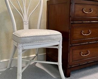 Item 211:  Vintage McGuire Vanity Chair - 16.5"l x 16.5"w x 37"h:  $125 