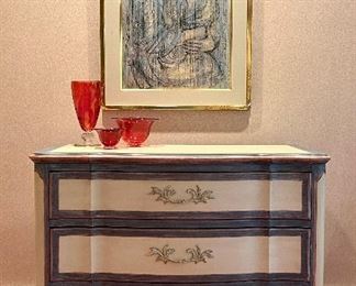 Item 239:  Baker Furniture Dresser - 40"l x 20.25"w x 33"h: $525