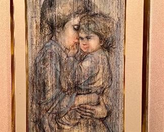 Item 241:  "Mother & Child" by Edna Hibel - 25.5" x 35.75": $695