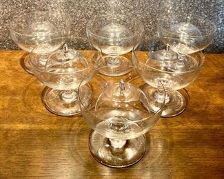 Item 111:  (6) Glasses with Domed Lids:  