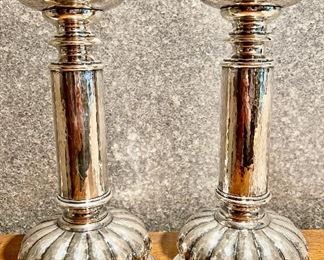 Item 86:  Pair of Portuguese Silver Candlesticks - 11":  $1245