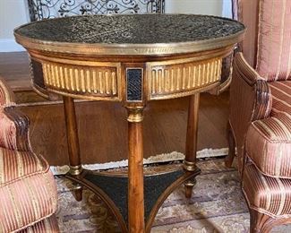 Faux Alligator surface end table