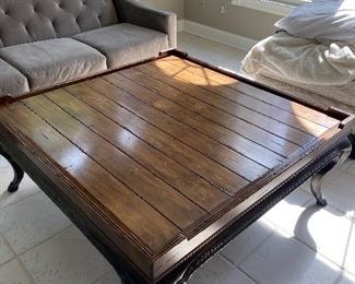 Large wood coffee table