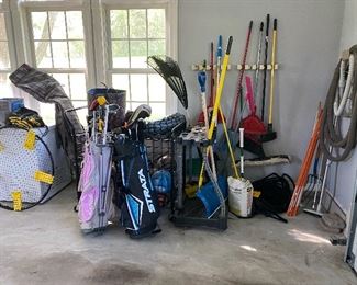 Garage items/golf clubs