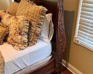 Detail of sleigh bed 