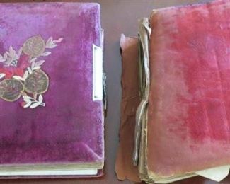 Two Antique Photo Albums with Photographs
