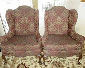 Pair Wing Bach Armchairs