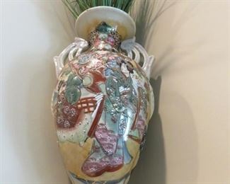 Antique Imari Satsuma Vase with repair
