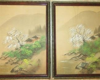 Japanese Silk Paintings