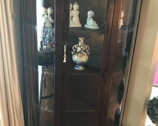 Antique Bow Front China Cabinet