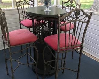 Propane Heater Table and Four Chairs 