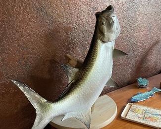 you don't have to go fishing to catch THIS ONE - HAVE 3 taxidermy fish or fowl here !