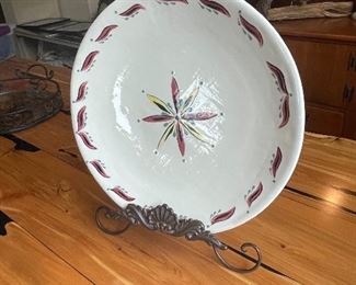 hand painted large plate 