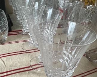 crystal set of wine glasses 