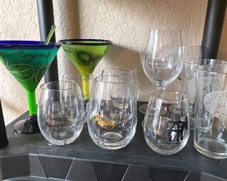 glasses from many wineries - and other places -