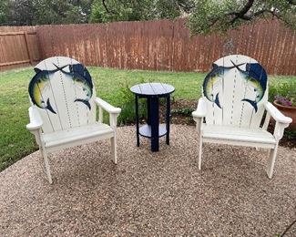  pair of  special order- sailfish Adirondack  chairs- unqiue and well made- 