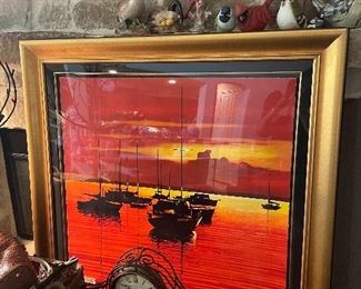 signed numbered -pp proof-listed artist on this huge  sunset picture-publishers proof- limited edition-  needs a big wall 
