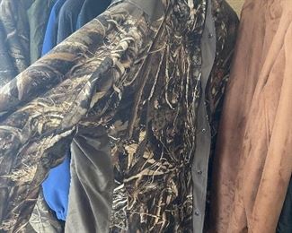 name brands on hunting /fishing jackets- waders- etc  big man 3x-4x on some 