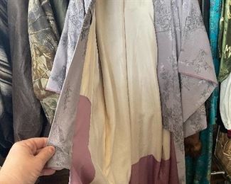 kimono - in lavender silk- authentic -  just beautiful 