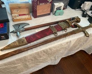 replica swords from kings crossing - the store that was  in the menger hotel- per  family 