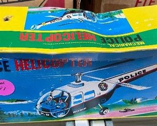 Tin Litho Mechanical Helicopter with Box