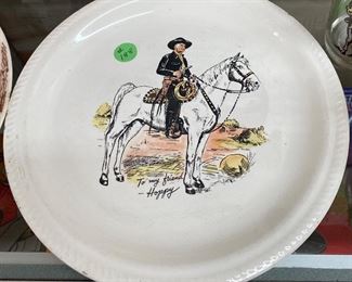 1950 Hopalong Cassidy Dinner Plate