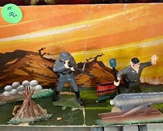 1960's Marx Military Display with Box