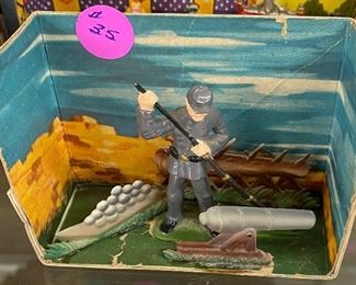 1960's Marx Soldier Display with Box