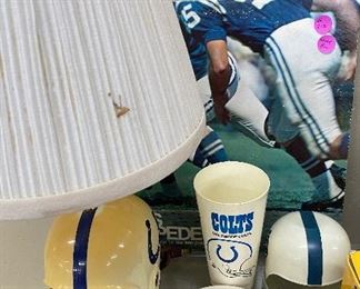 Baltimore Colts Lamp, Cup and Collectibles