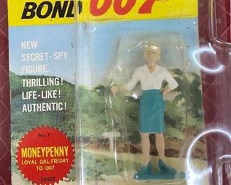 James Bond Moneypenny 007 Figure on Card