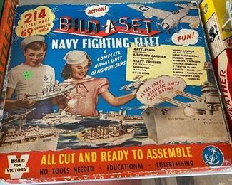 Early Bild-A-Set Navy Fighting Fleet in Original Box