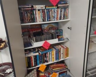 Many DVDS, CDS and books