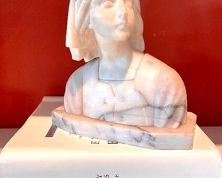 $80; marble bust of a woman