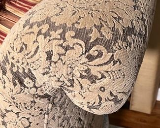 SHERRILL TRADITIONAL SOFA | Sherrill Furniture Co. rolled arm sofa with floral print fabric upholstery, includes 3 pillows; h. 36 x 76 x 33-1/2 in.