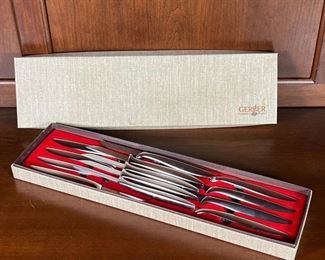 (13pc) GERBER KNIFE SET | In original box with five extra matching knives; knife overall length 8-1/2 in.