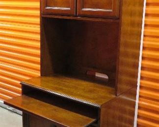 Desk with hutch and cabinet.  Width - 30" x depth - 22" x height - 75 3/4"
