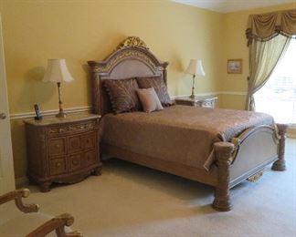 Ashley Furniture "South Coast" king size bed, dresser, side tables/chests.  Selling separately or together.