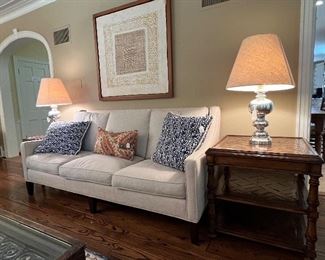 SOFA, TABLES AND LAMPS