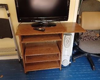 TV and rolling side table tv-stand desk, computer chair