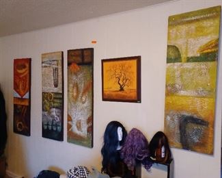4 panel paintings,etc