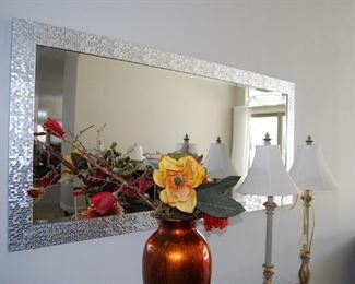 WALL MIRROR - FLORAL DECOR IS SOLD