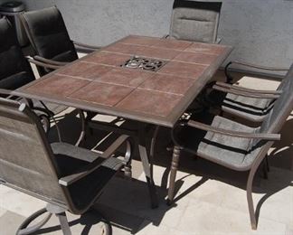 PATIO TABLE WITH 6 CHAIRS