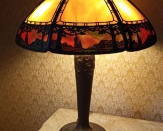 Handel Slag Glass Lamp