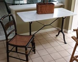 Marble Cast Iron Table and More