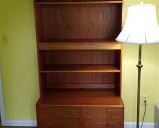 Bookcase and Lamp